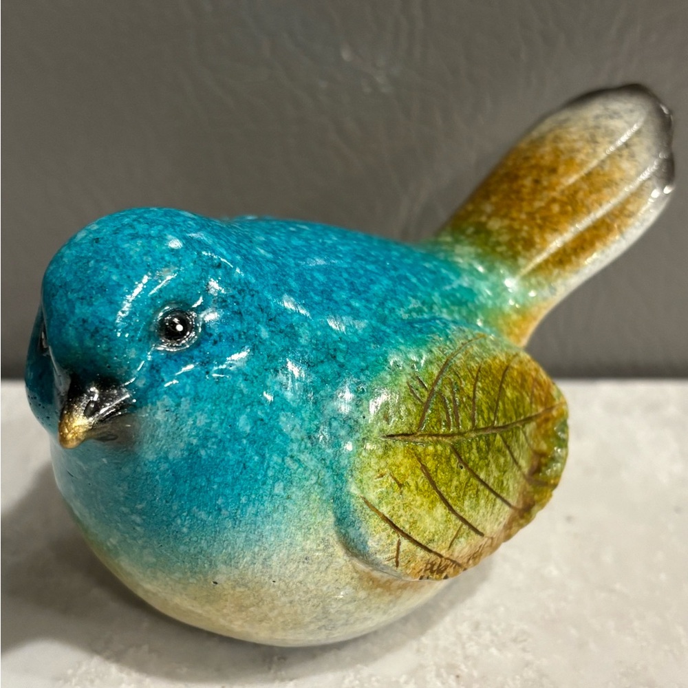 Colorful Ceramic Bird Figurine